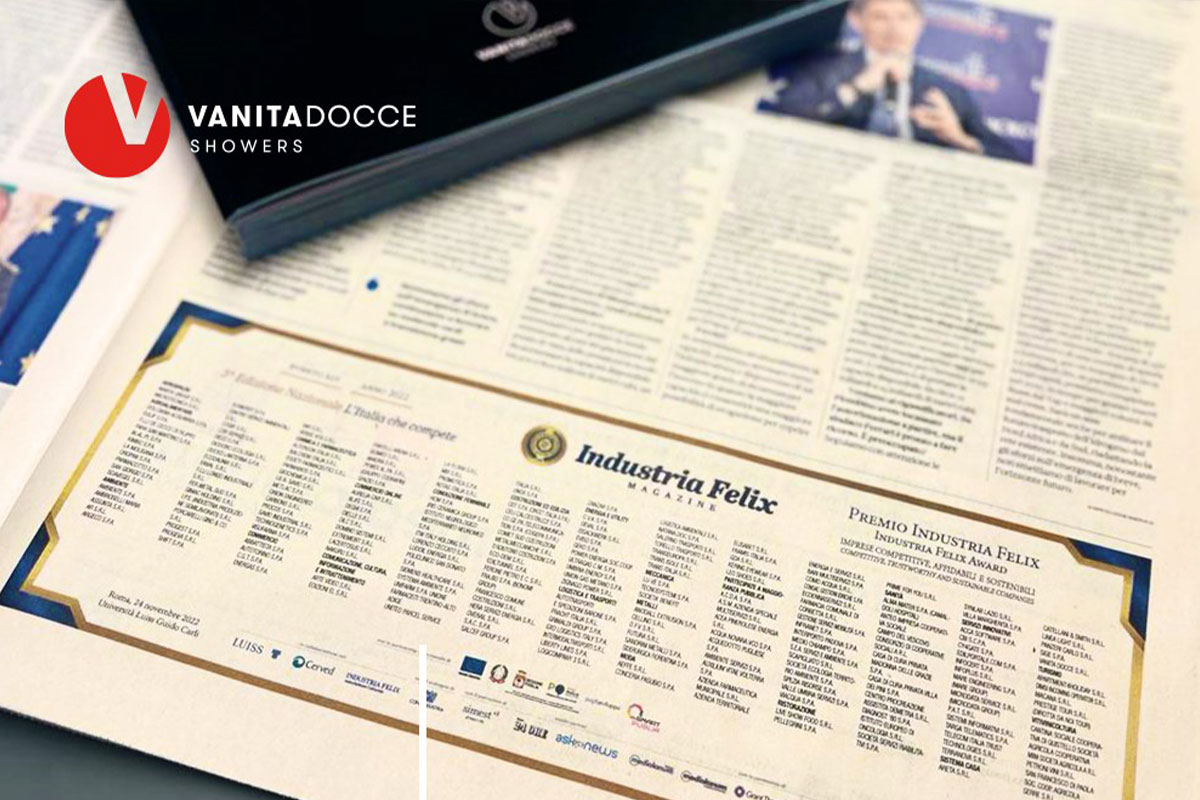 Industria Felix Magazine premia Vanita Docce - Vanita Docce